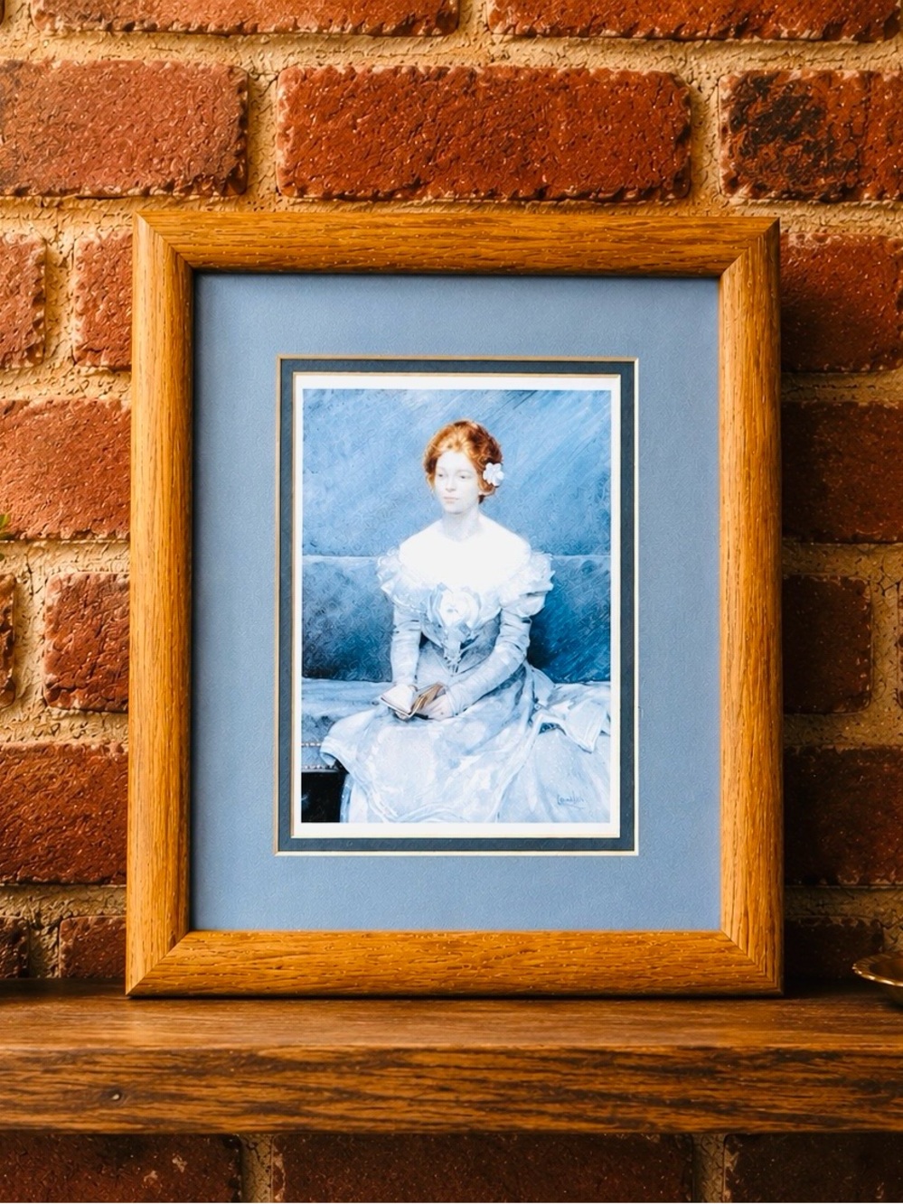 Victorian Laura Coombs Hills Portrait Framed Art Print "Fire Opal"